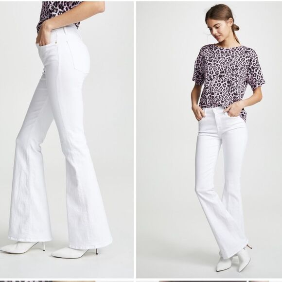 Frame Denim Le High Flare Jeans in Blanc White Sz 31 - Picture 3 of 13